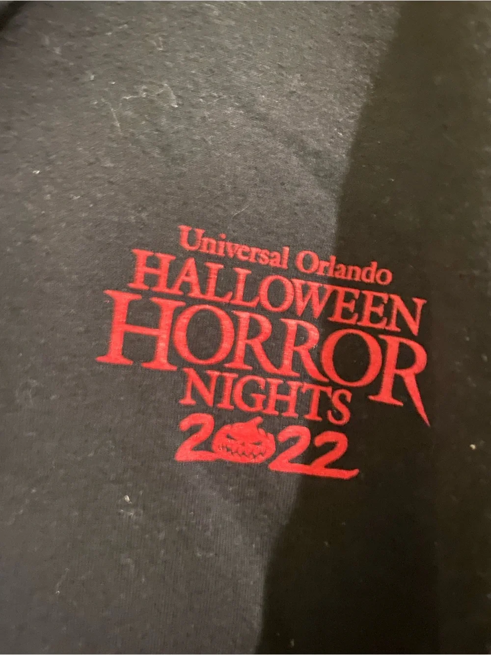 Men's Black Zip Hoodie Jacket with Red 'Halloween Horror 2022' Script